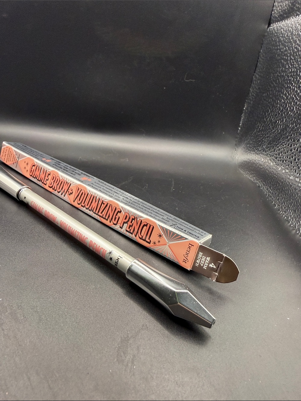 Benefit Gimme Brow Volumizing Pencil in shade 4 warm deep brown